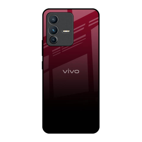 Wine Red Vivo V23 5G Glass Back Cover Online