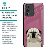 Funny Pug Face Glass Case For Vivo V23 5G