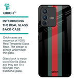 Vertical Stripes Glass Case for Vivo V23 5G