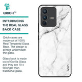 Modern White Marble Glass Case for Vivo V23 5G