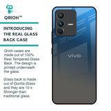Blue Grey Ombre Glass Case for Vivo V23 5G