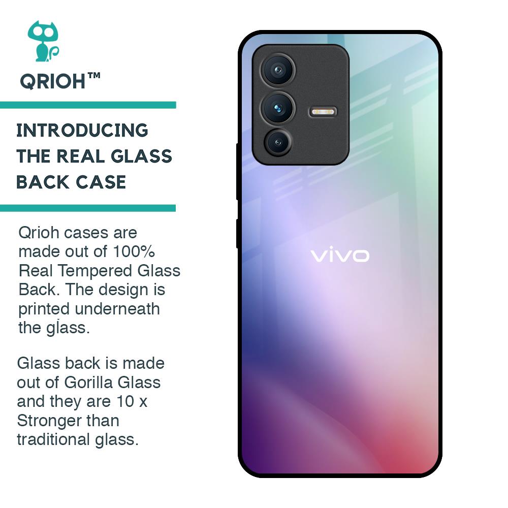 Abstract Holographic Glass Case for Vivo V23 5G