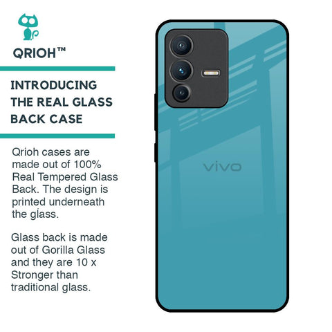 Oceanic Turquiose Glass Case for Vivo V23 5G