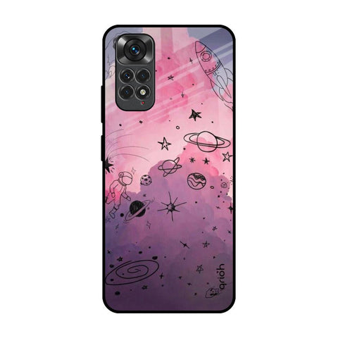 Space Doodles Redmi Note 11 Glass Back Cover Online