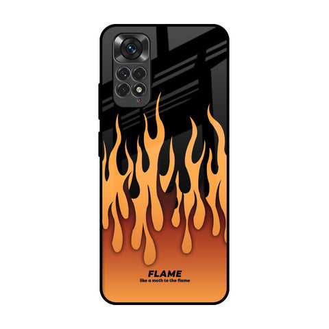 Fire Flame Redmi Note 11 Glass Back Cover Online