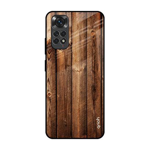Timber Printed Redmi Note 11 Glass Back Cover Online