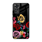 Floral Decorative Redmi Note 11 Glass Back Cover Online