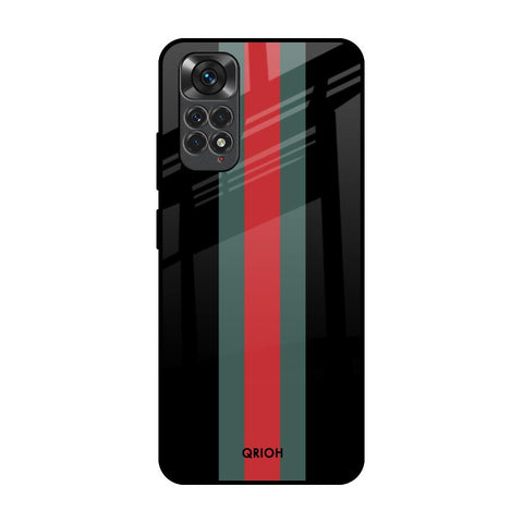 Vertical Stripes Redmi Note 11 Glass Back Cover Online