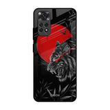 Red Moon Tiger Redmi Note 11 Glass Back Cover Online