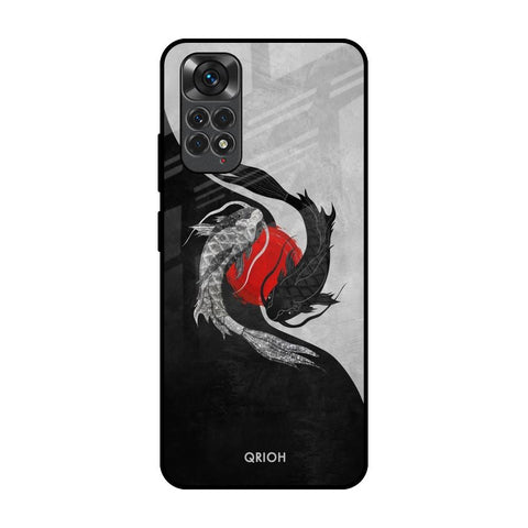 Japanese Art Redmi Note 11 Glass Back Cover Online