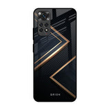 Sleek Golden & Navy Redmi Note 11 Glass Back Cover Online