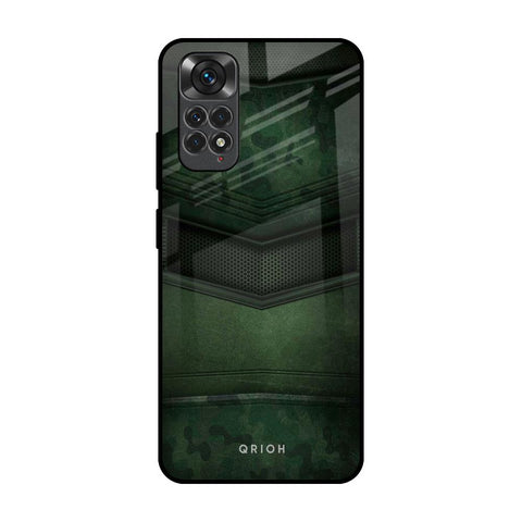 Green Leather Redmi Note 11 Glass Back Cover Online