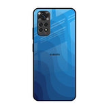 Blue Wave Abstract Redmi Note 11 Glass Back Cover Online