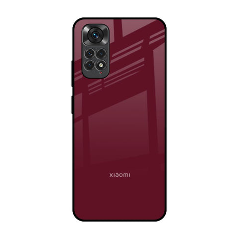 Classic Burgundy Redmi Note 11 Glass Back Cover Online