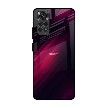 Razor Black Redmi Note 11 Glass Back Cover Online