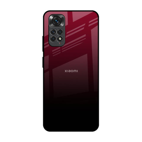 Wine Red Redmi Note 11 Glass Back Cover Online