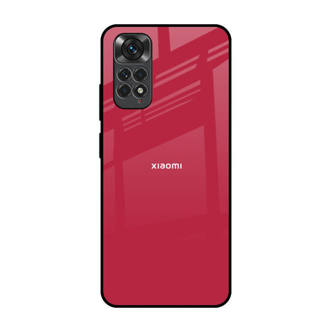 Solo Maroon Redmi Note 11 Glass Back Cover Online