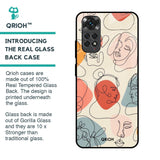Abstract Faces Glass Case for Redmi Note 11