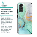 Green Marble Glass Case for Redmi Note 11