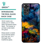 Multicolor Oil Painting Glass Case for Redmi Note 11