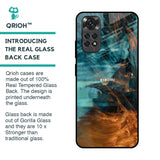 Golden Splash Glass Case for Redmi Note 11