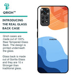 Wavy Color Pattern Glass Case for Redmi Note 11