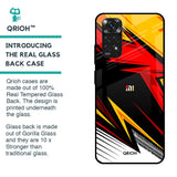 Race Jersey Pattern Glass Case For Redmi Note 11