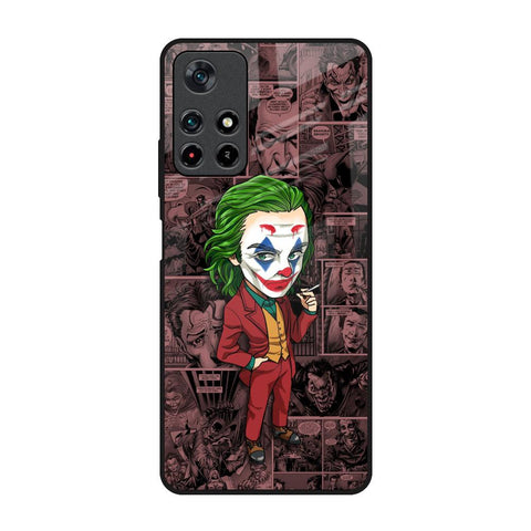 Joker Cartoon Redmi Note 11T 5G Glass Back Cover Online