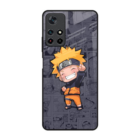 Orange Chubby Redmi Note 11T 5G Glass Back Cover Online