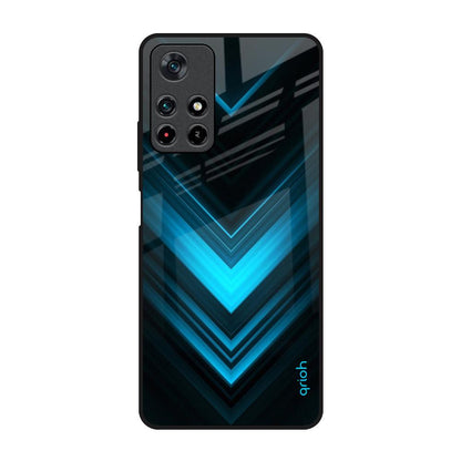 Vertical Blue Arrow Redmi Note 11T 5G Glass Back Cover Online