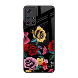 Floral Decorative Redmi Note 11T 5G Glass Back Cover Online