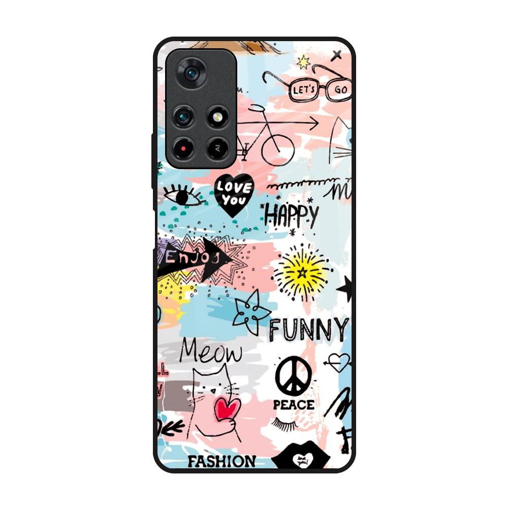 Just For You Redmi Note 11T 5G Glass Back Cover Online