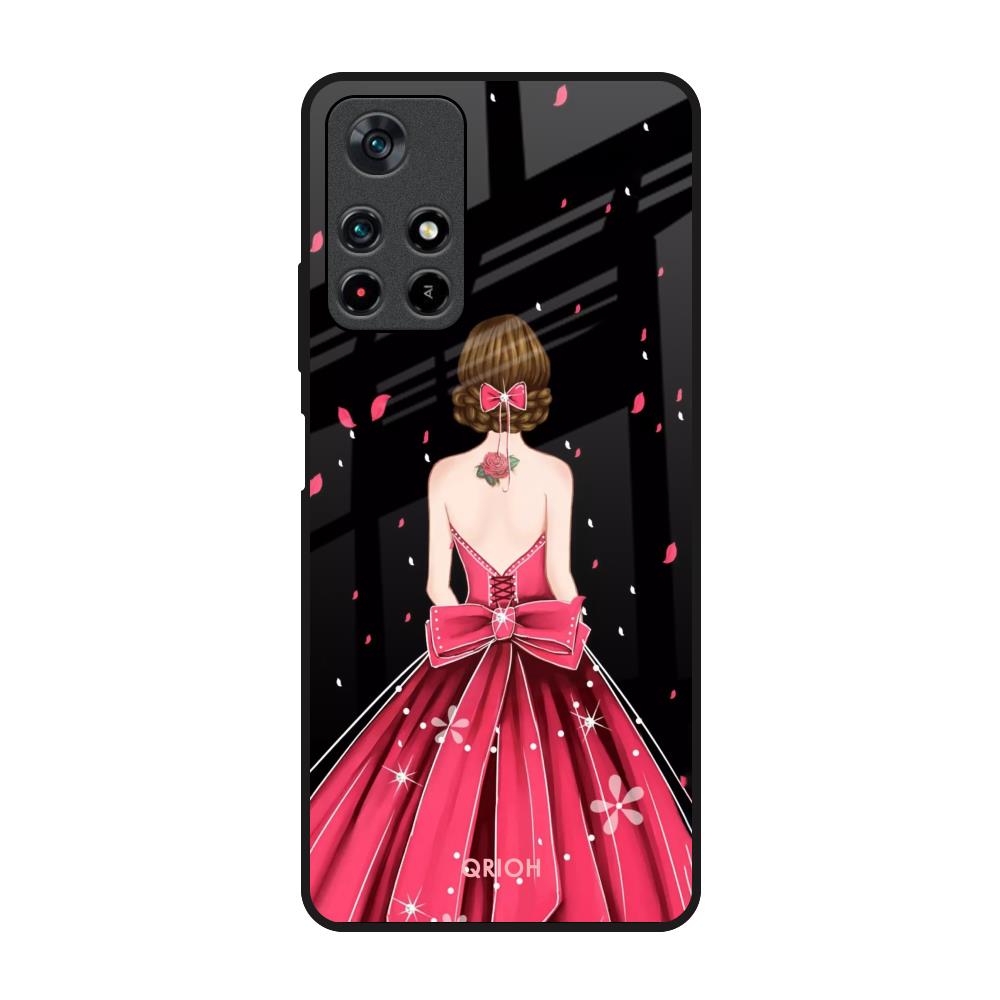 Fashion Princess Redmi Note 11T 5G Glass Back Cover Online