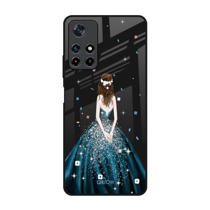 Queen Of Fashion Redmi Note 11T 5G Glass Back Cover Online