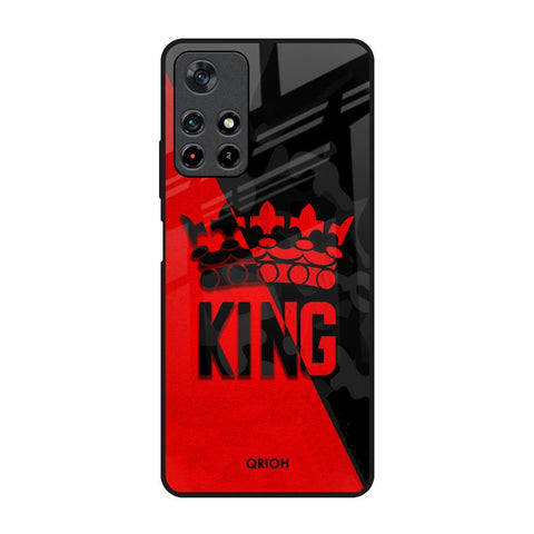 I Am A King Redmi Note 11T 5G Glass Back Cover Online