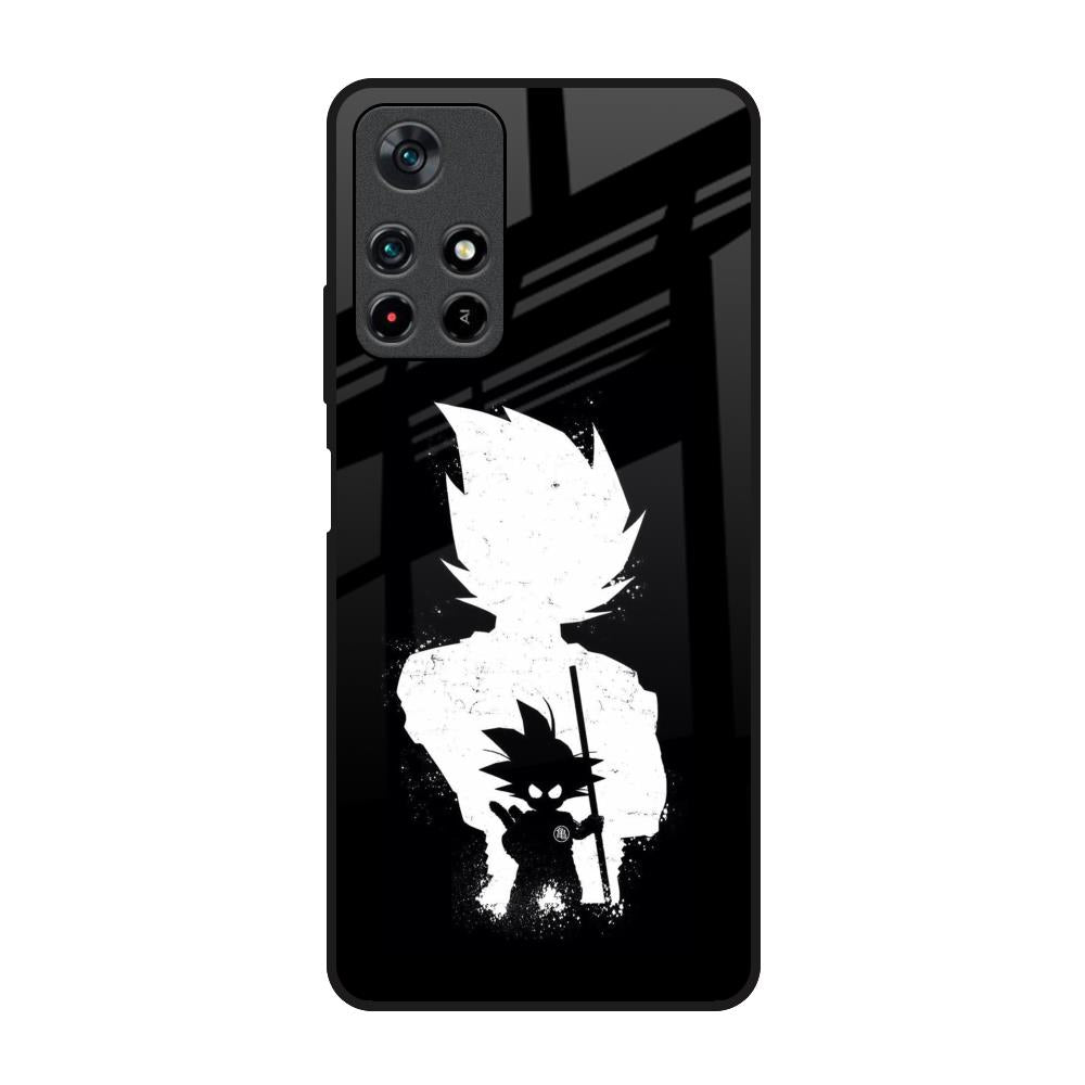 Monochrome Goku Redmi Note 11T 5G Glass Back Cover Online