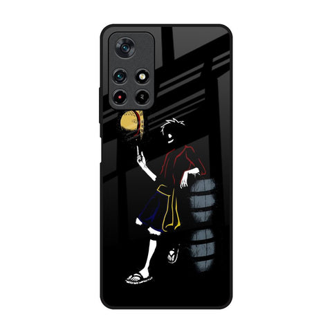 Luffy Line Art Redmi Note 11T 5G Glass Back Cover Online