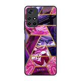 Electroplated Geometric Marble Redmi Note 11T 5G Glass Back Cover Online