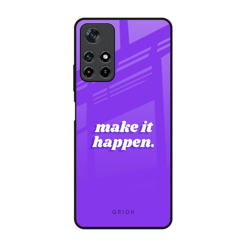 Make it Happen Redmi Note 11T 5G Glass Back Cover Online