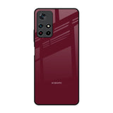 Classic Burgundy Redmi Note 11T 5G Glass Back Cover Online