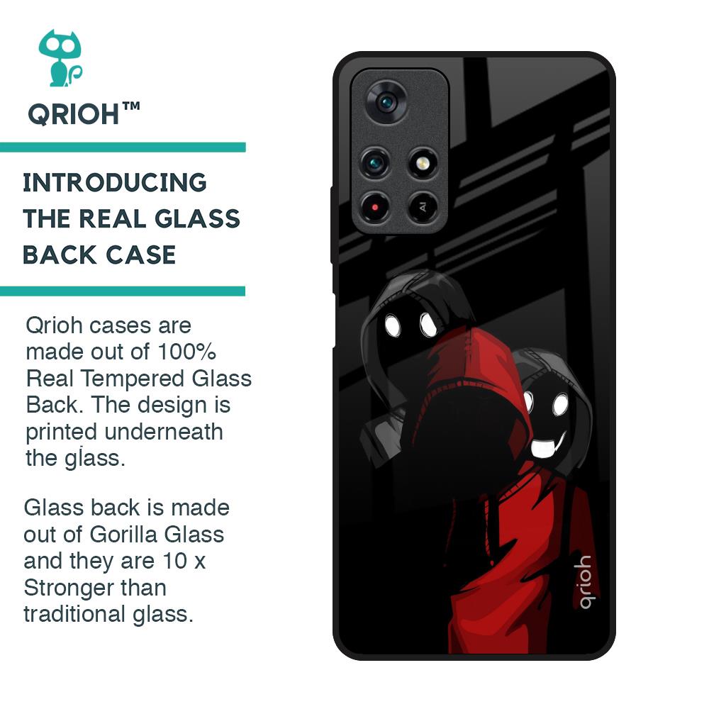 Shadow Character Glass Case for Redmi Note 11T 5G