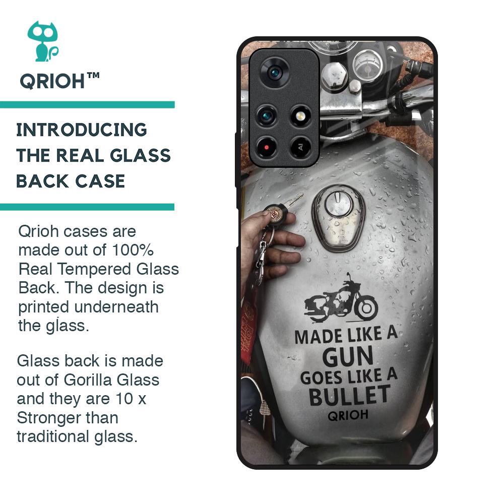 Royal Bike Glass Case for Redmi Note 11T 5G