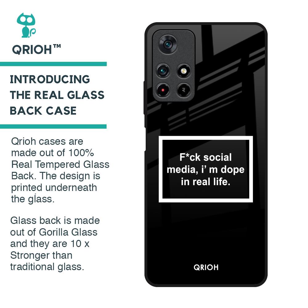 Dope In Life Glass Case for Redmi Note 11T 5G