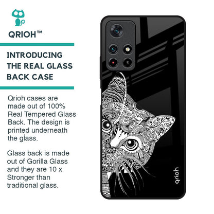 Kitten Mandala Glass Case for Redmi Note 11T 5G