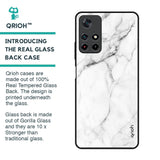 Modern White Marble Glass Case for Redmi Note 11T 5G