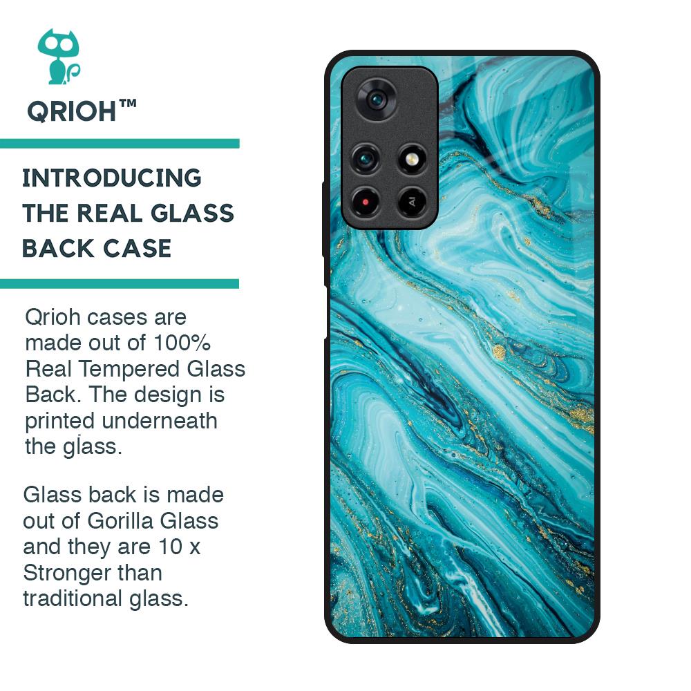 Ocean Marble Glass Case for Redmi Note 11T 5G