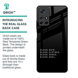Black Soul Glass Case for Redmi Note 11T 5G