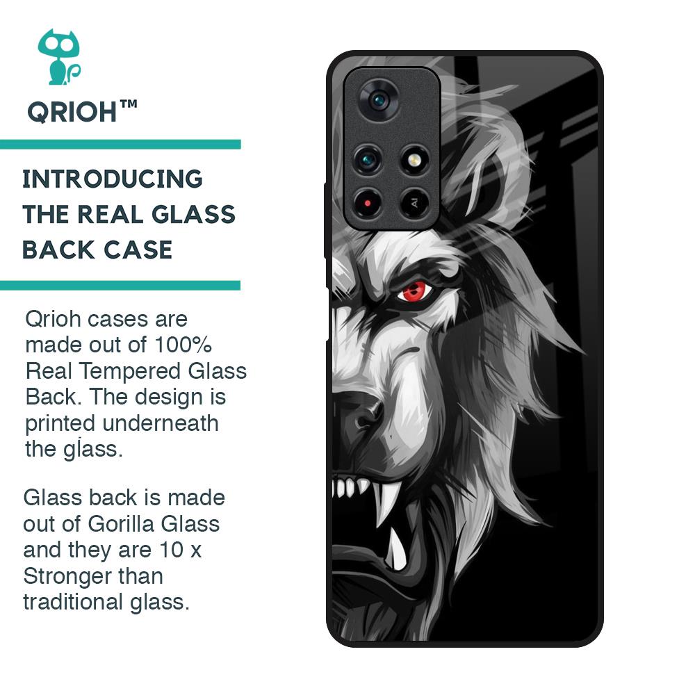 Wild Lion Glass Case for Redmi Note 11T 5G