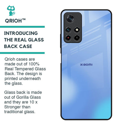 Vibrant Blue Texture Glass Case for Redmi Note 11T 5G