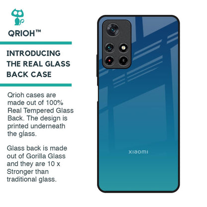 Celestial Blue Glass Case For Redmi Note 11T 5G